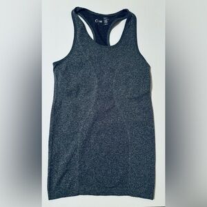 ZYIA ACTIVE Women's Sz Small Heather Gray Copper-Charged Racerback Seamless Tank